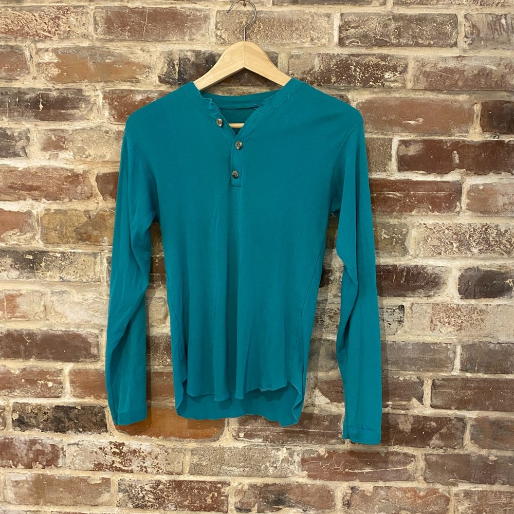 Vintage Teal Henley